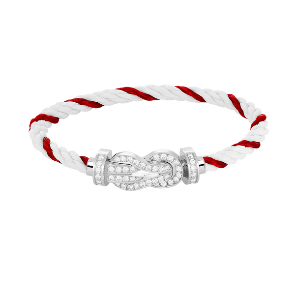 ˇShiny JewelryˇCHANCE LARGE 8 FIGURE BUCKLE FULL DIAMOND BRACELET SILVER