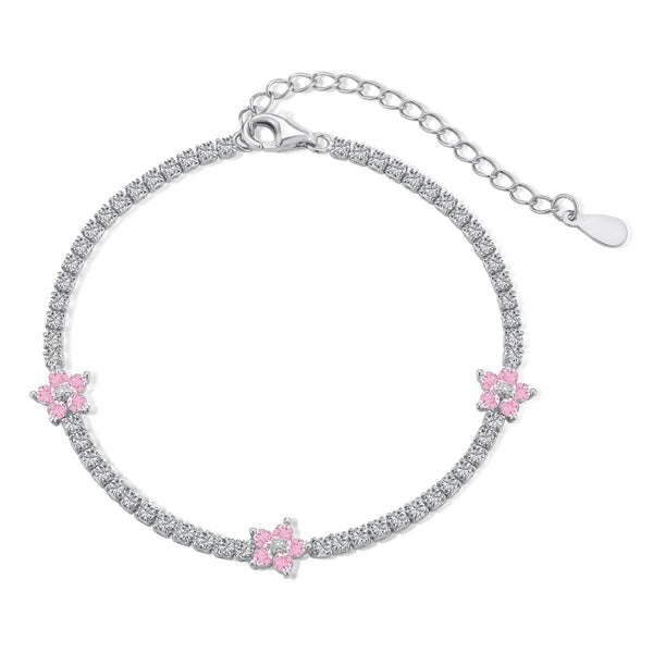 [SHINY]Sparkling Flower Shape Tennis Bracelet