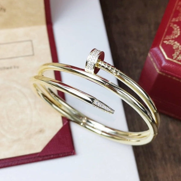 ˇShiny JewelryˇJUSTE BRACELET 3.5MM DOUBLE ROW DIAMOND