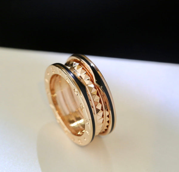 ˇShiny JewelryˇZERO 1 PINK GOLD BLACK CERAMIC RING