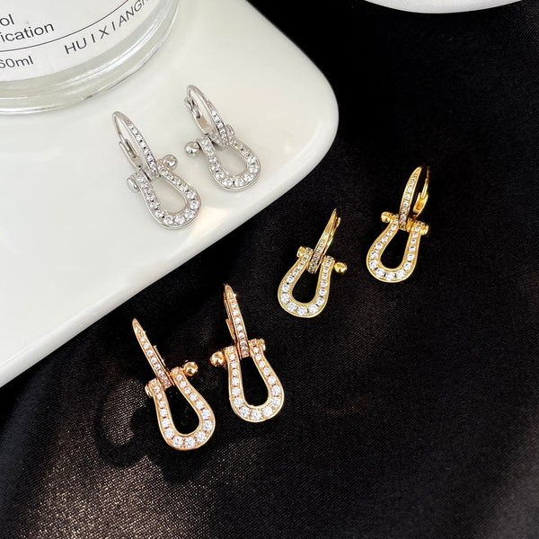 ˇShiny JewelryˇFORCE 10 FULL DIAMOND DROP EARRINGS MEDIUM MODEL