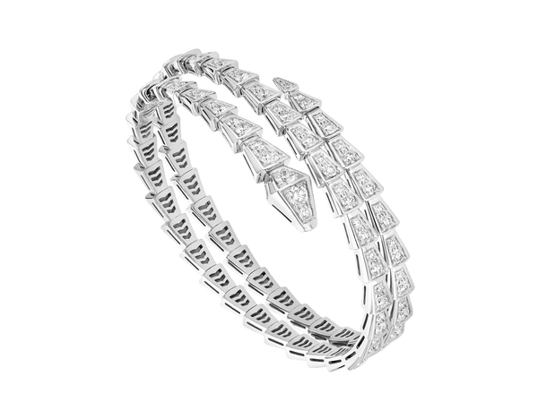 ˇShiny JewelryˇSERPENTI BRACELET SILVER DIAMOND DOUBLE ROW