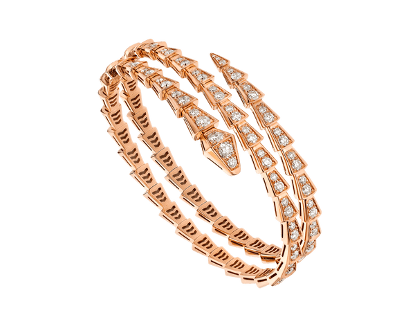 ˇShiny JewelryˇSERPENTI BRACELET ROSE GOLD DIAMOND DOUBLE ROW