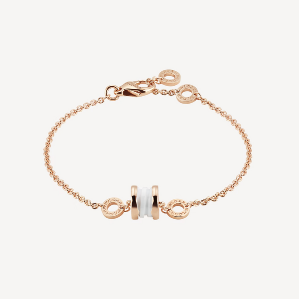 ˇShiny JewelryˇZERO 1 SOFT PINK GOLD AND WHITE CERAMIC BRACELET
