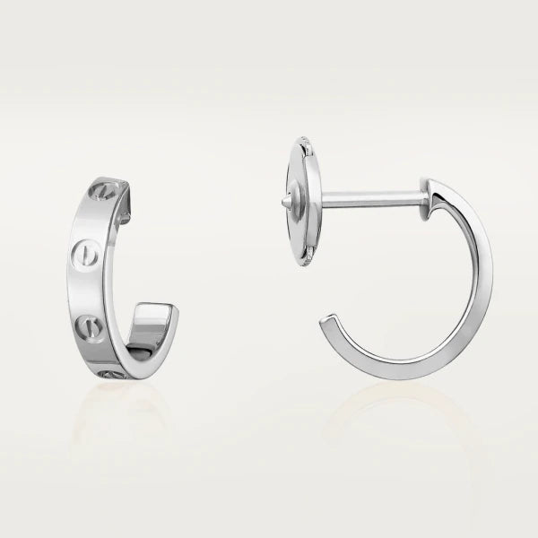 ˇShiny JewelryˇLOVE EARRINGS 2.65MM SILVER