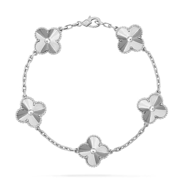 ˇShiny JewelryˇCLOVER SILVER 5 MOTIFS BRACELET