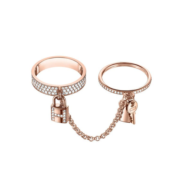 ˇShiny JewelryˇHM KELLY CLOCHETTE DOUBLE RING IN  WITH DIAMONDS