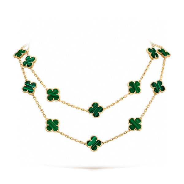 ˇShiny JewelryˇCLOVER 20 MOTIFS MALACHITE GOLD