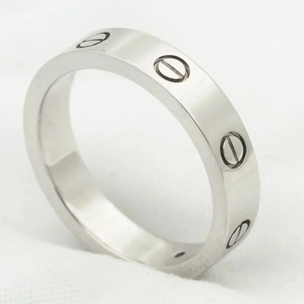 ˇShiny JewelryˇLOVE RING 4MM 1 DIAMOND SILVER