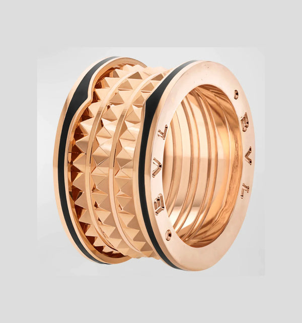 ˇShiny JewelryˇZERO 1 ROCK BLACK CERAMIC PINK GOLD LARGE MODEL