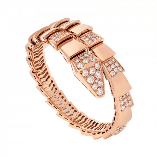ˇShiny JewelryˇSERPENTI WIDE BRACELET PINK GOLD DIAMOND