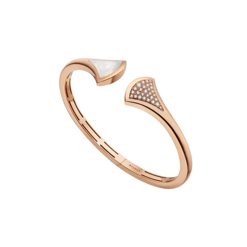 ˇShiny JewelryˇDREAM BRACELET OPEN PINK GOLD MOP DIAMOND