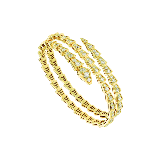 ˇShiny JewelryˇSERPENTI BRACELET GOLD DIAMOND DOUBLE ROW