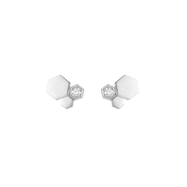 ˇShiny JewelryˇBEE LOVE SILVER DIAMOND EARRINGS