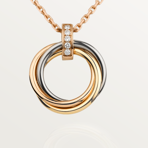 ˇShiny JewelryˇTRINITY NECKLACE GOLD  DIAMONDS