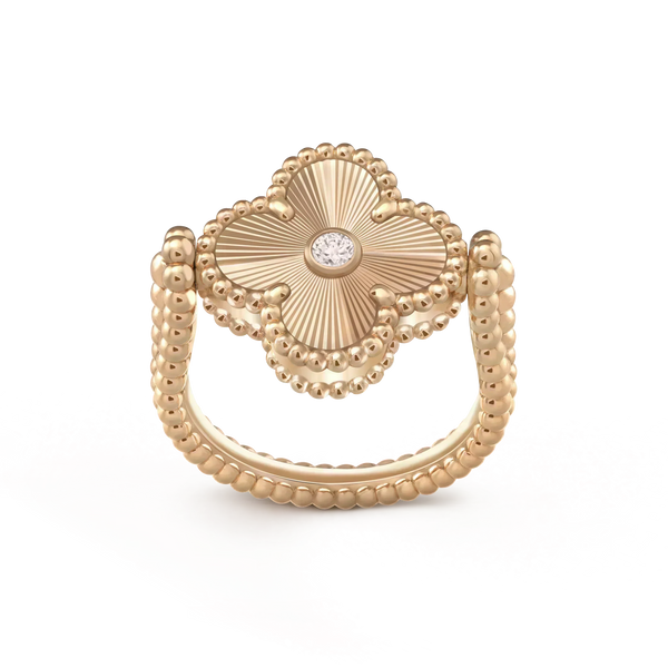 ˇShiny JewelryˇCLOVER RIVERSIBLE ROSE GOLD RING