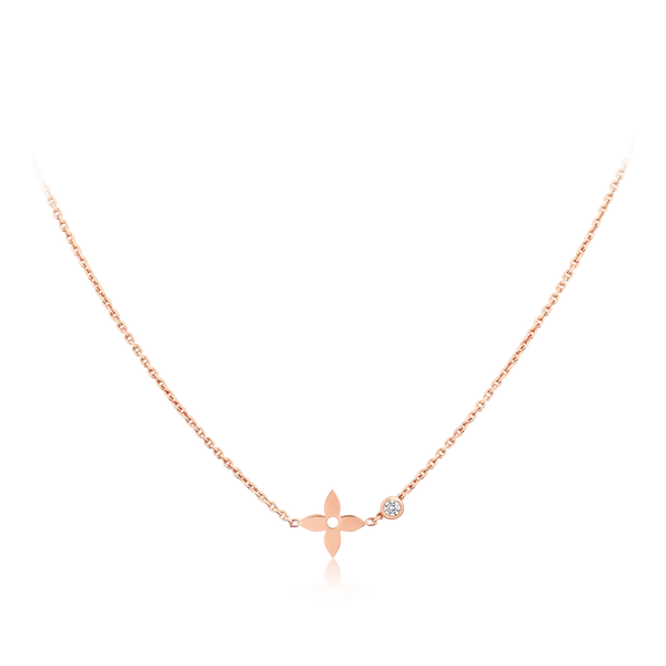 ˇShiny JewelryˇBLOSSOM PENDANT PINK GOLD AND DIAMOND