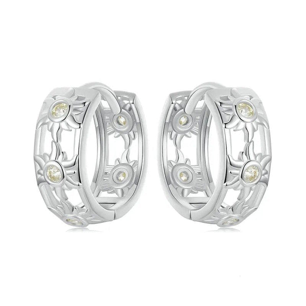 [SHINY]White Gold Plated Inifinite Love Hoop Earring