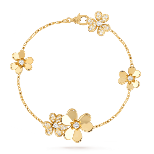 ˇShiny JewelryˇFRIVOLE GOLD 5 FLOWERS BRACELET