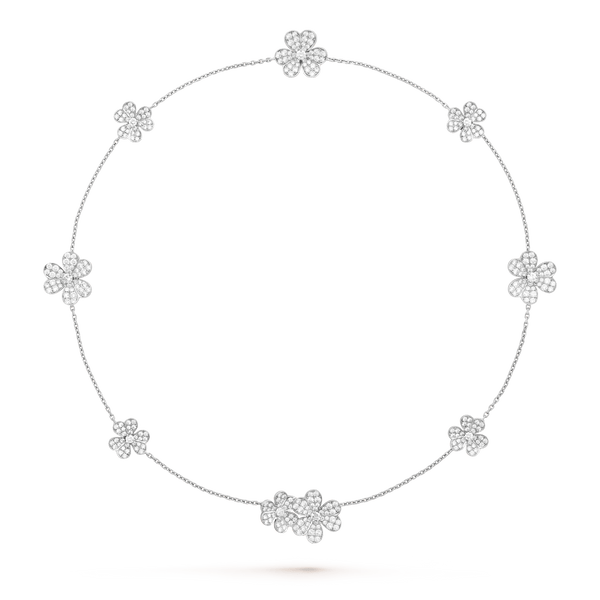 ˇShiny JewelryˇFRIVOLE SILVER 9 FLOWERS NECKLACE